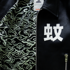 LEATHER SINGLE RIDERS JACKET "BA GUA": Alternate View #4