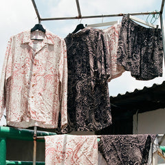 [UNISEX] PEPEVICIO X LOCO MOSQUITO "GOOD LUCK" SHORT SLEEVE SHIRT (BLACK / OFF-WHITE): Alternate View #14