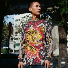 [UNISEX] GUY LE TATOOER X LOCO MOSQUITO TIGER DRAGON KOI LONG SLEEVE T-SHIRT: Alternate View #13