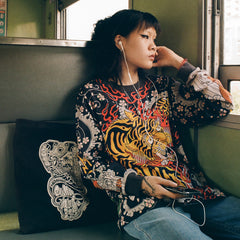 [UNISEX] GUY LE TATOOER X LOCO MOSQUITO TIGER DRAGON KOI LONG SLEEVE T-SHIRT: Alternate View #12