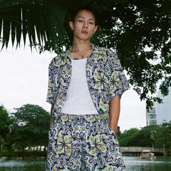 [UNISEX] GOTCH SCROW ART X LOCO MOSQUITO JAPANESE CLOUDS THUNDER SHORTS: Alternate View #7