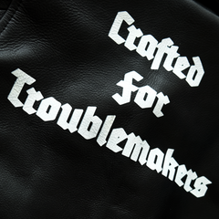 LEATHER JACKET "CRAFTED FOR TROUBLEMAKERS": Alternate View #5