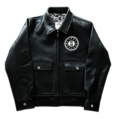 LEATHER JACKET "CRAFTED FOR TROUBLEMAKERS": Alternate View #1