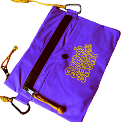 SABAI SABAI NYLON SLING POUCH BAG (PURPLE / YELLOW): Alternate View #3