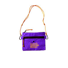 SABAI SABAI NYLON SLING POUCH BAG (PURPLE / YELLOW): Alternate View #1